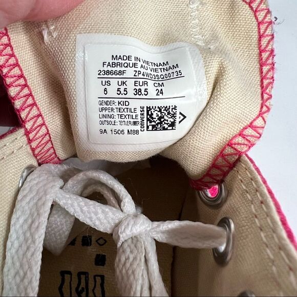 Converse All Star Pink and White Sneakers - Picture 12 of 12